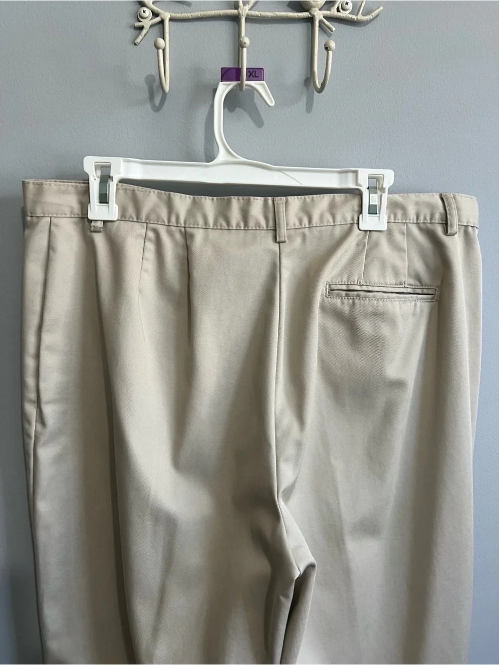 Style & Co. Size 16 Beige Cotton Wide Leg Pants Trousers